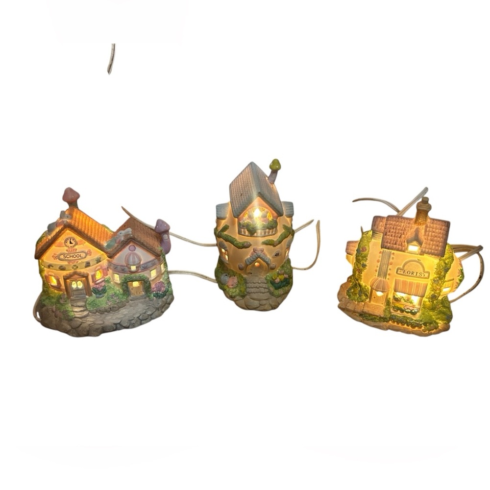 Hopalong Hollow Lighted Easter Village Set - 1993 Seasonal Specialty Collection - Picture 13 of 13